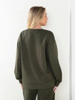 Sweatshirt com strass