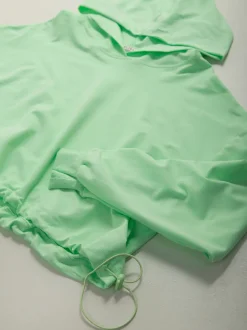Sweatshirt cropped oversized com capuz