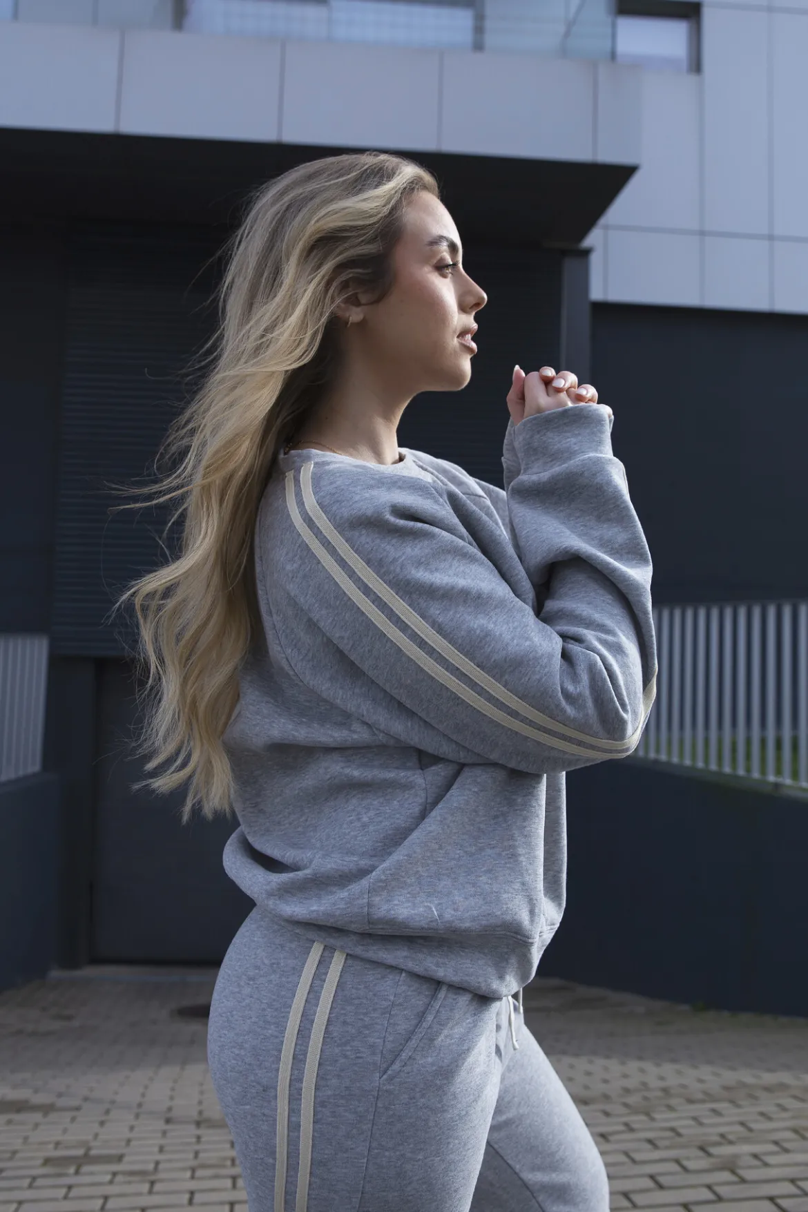 Sweatshirt oversized riscas laterais