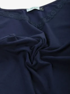 Top básico algodão com renda