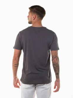 T-shirt manga curta cinza escura