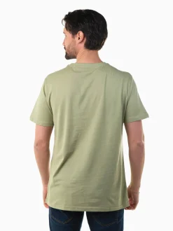 T-shirt manga curta com bandeira