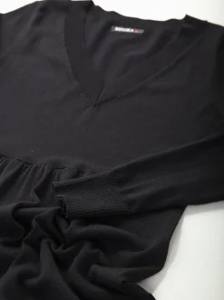 Vestido curto malha em V